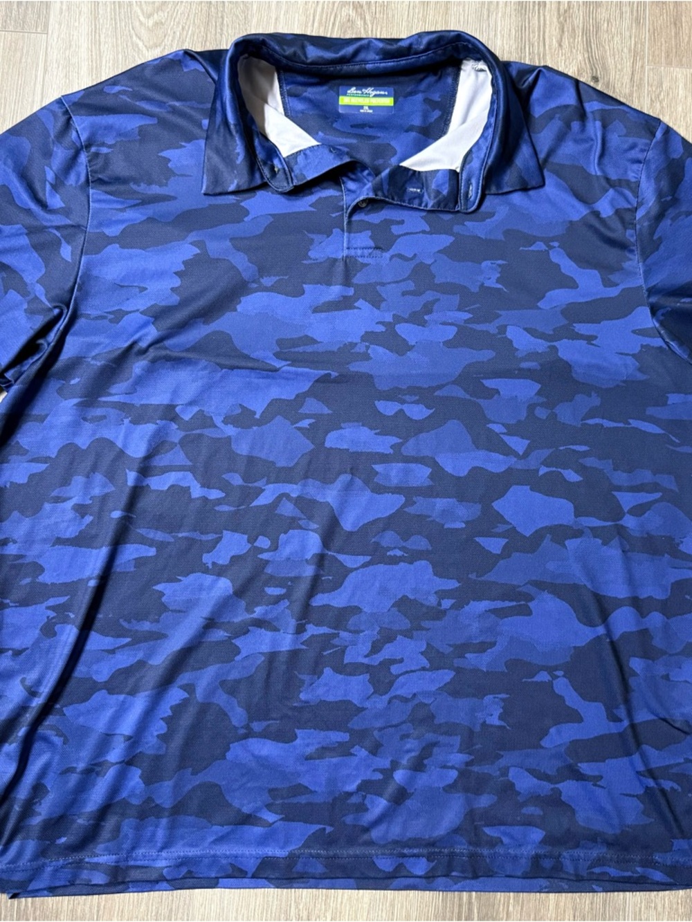 Ben Hogan Golf Polo 2XL Blue Camo Print Short Sleeve